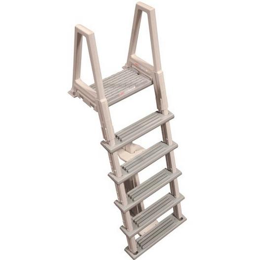 Confer Plastics - 6000X Adjustable Heavy Duty Above Ground Pool Ladder for Decks, Warm Grey