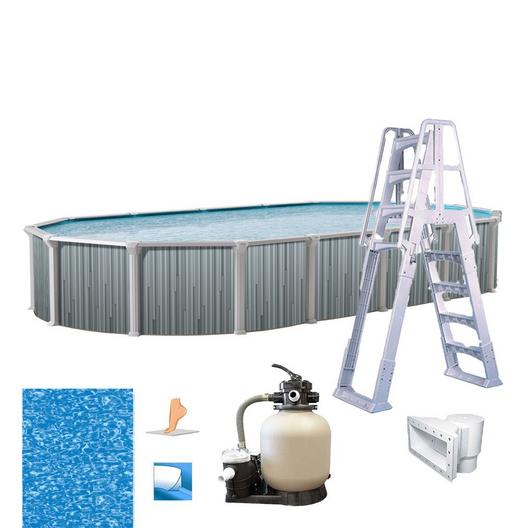 Ambassador II 12'x18' x 52" Oval Above Ground Pool Package