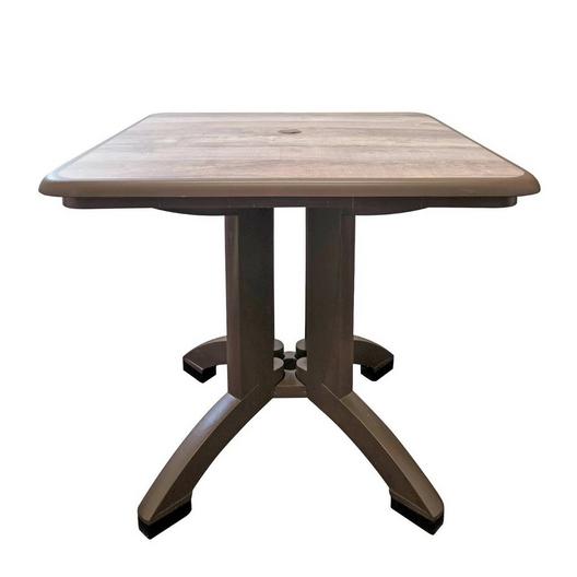 Grosfillex - Aquaba 32" Square Resin Table, Ranch