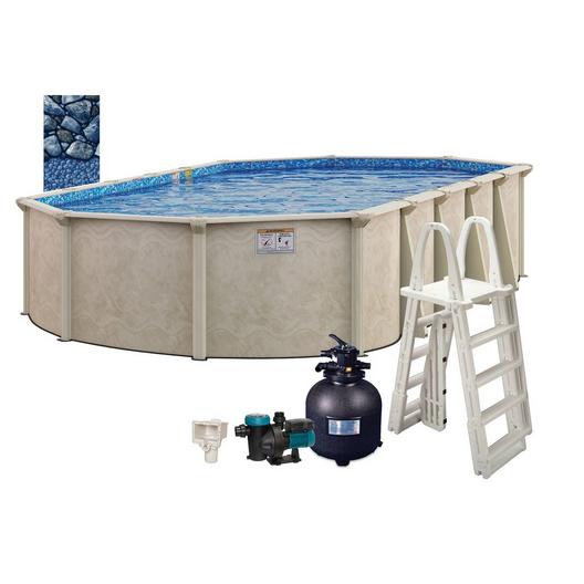 Cascade 16'x32' x 52" Oval Above Ground Pool Package