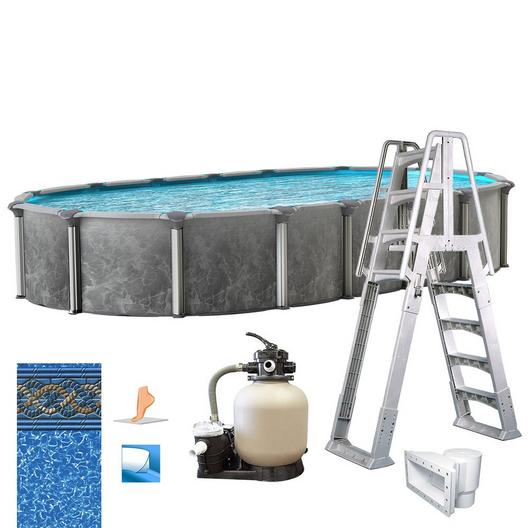 Emotion 15'x30' x 52" Oval Above Ground Pool Package