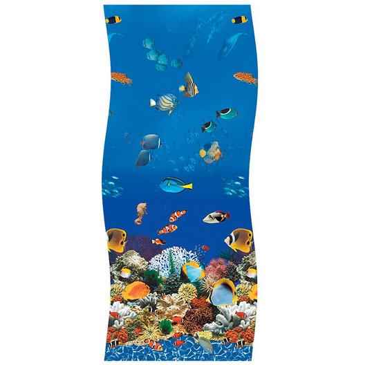 Swimline - Overlap 18' x 33' Oval 54 in. Depth Caribbean Above Ground Pool Liner, 25 Mil